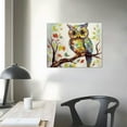 thumbnail image 3 of COMIO  Curious Owl Painting for Wall, Quirky Cute Owl Picture Canvas Art for Living Room Bedroom Wall Decor, Gallery Wrapped, 3 of 4