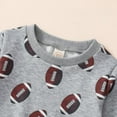 thumbnail image 3 of 2Pcs Infant Toddler Baby Boy Outfit Rugby Print Sweatshirt Pants Set Clothes Fall Winter Outfits, 3 of 7