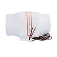 thumbnail image 4 of 4 Inch 270 CFM Silent Inline Blower, 12V Quiet Air-Flow Turbo Fan For Air Circulation In Ducting, Vents, Grow Tents (White), 4 of 6