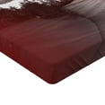 thumbnail image 2 of Ambesonne Modern Fitted Sheet, Woman Mountain Portrait, Twin Size, Dimgrey Ruby White, 2 of 3