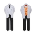 thumbnail image 2 of 5-7pc Formal Black White Suit Set Orange Bow Long Tie Vest Boy Baby Infant Sm-20 Teen, 2 of 3