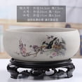 thumbnail image 1 of Bol de Fleurs en Céramique avec Support / Pot de Bonsaï Hydroponique Intérieur Extérieur / Style Chinois, Résistant aux Fissures, Décoratif, 1 of 1