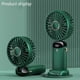 thumbnail image 3 of Mini fan del PDA, fan personal portátil ajustable USB recargable pequeña fan del escritorio, 3 of 6