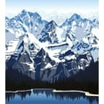 thumbnail image 3 of Ambesonne Scenery Duvet Cover Sets, Mountain with Snow View, 2-Queen, Blue Grey Dark Blue, 3 of 7