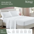 thumbnail image 5 of ROYALE LINENS 100% Organic Cotton Twin Sheet Set - 16" Deep Pocket Bed Sheets - Eco Friendly White Bed Sheets - Sábanas Twin - 1 Flat, 1 Fitted & 1 Pillowcases - White Sheet Set - Cotton Bedding Sets, 5 of 9