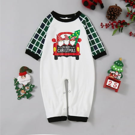 

Baby s Family Matching Christmas Tree And Plaid Print Long-sleeve Pajamas Set