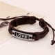 thumbnail image 4 of Fiudx Pulsera de Cuero, Conjunto de Joyas con Diseño de Letras Tejidas a Mano, Elegante Pulsera Multicapa, Ideal para Regalo de Moda, Estilo Unisex, Perfecta para Cualquier Ocasión, Grosor Ajustable, 4 of 7