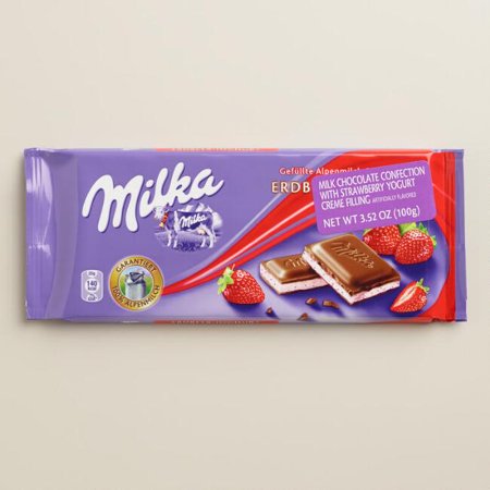 Milka Strawberry Yogurt Crème Chocolate Bar (Pack of