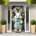 thumbnail image 4 of Stijggn Easter Door Cover Easter Door Decorations Spring Door Banner Easter Bunny Door Decorative Colorful Flower Rabbit Background for Jesus Spring Easter Party Decor, 4 of 9