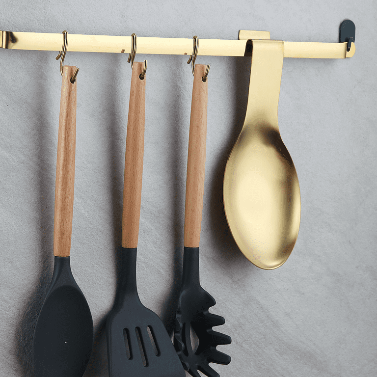 ReaNea 13 Pieces Gold Cooking Utensils Set, Stainless Steel Kitchen  Utensils Set with Utensil Holder