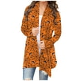 thumbnail image 2 of PENGXIANG Cardigan Long à Imprimé Floral Décontracté pour Femmes, Marron XXXXXL, 2 of 6