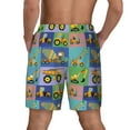 thumbnail image 4 of Uemuo Construction Machinery Pattern Mens Swim Trunks Quick Dry Board Shorts with Mesh Lining, Stretch Beach Shorts Quick Dry No-Chafing Board Shorts-X-Large, 4 of 9