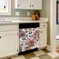 thumbnail image 3 of Floral print cream background flowers Dishwasher Magnet Cover Decorative Sticker for Home Cabinet Kitchen 23" x26", 3 of 5