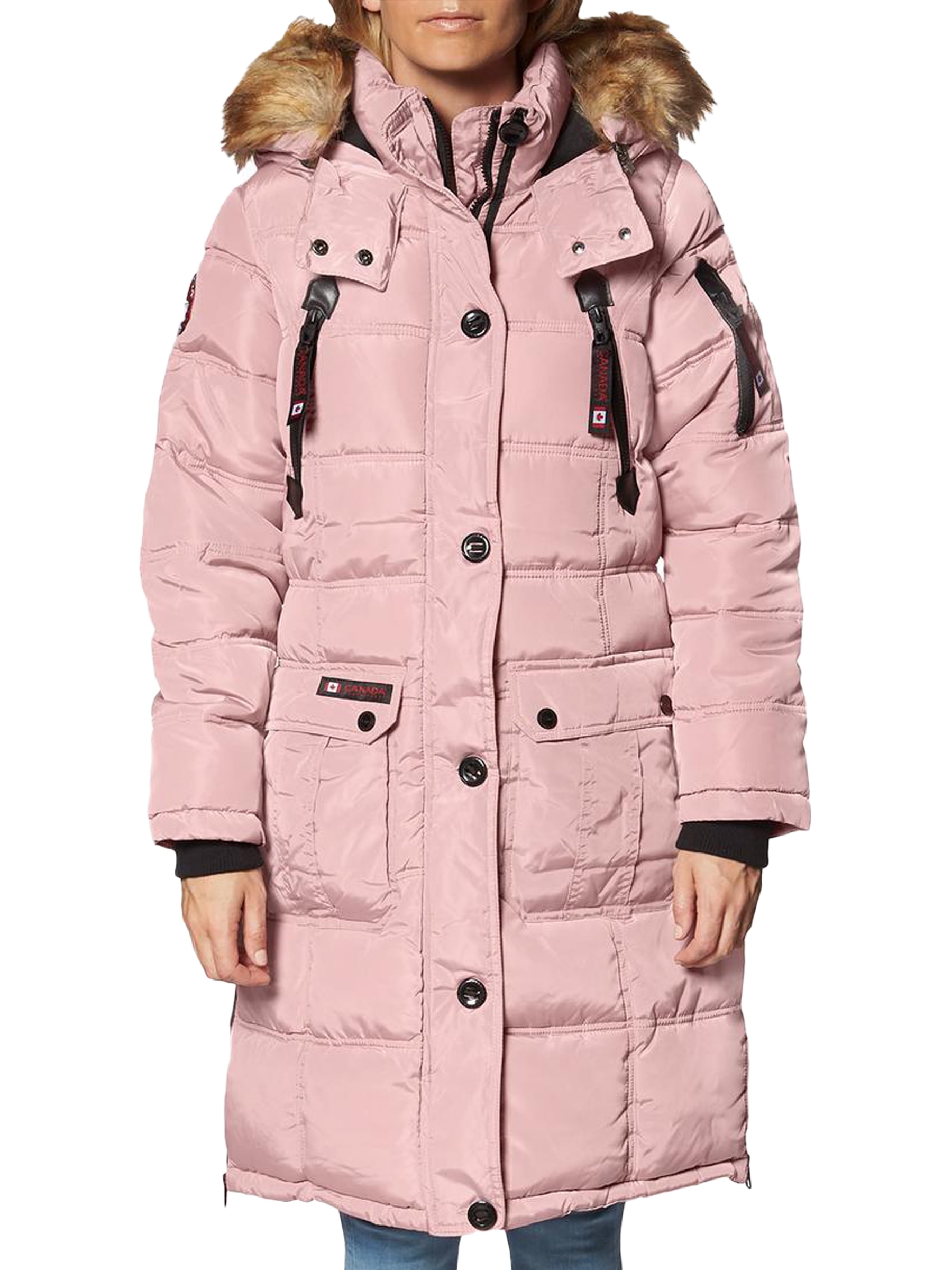 New Womens Brave Soul Parka Fur Hooded Padded Jacket Ladies Coat Size S M L XL 8 