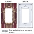thumbnail image 3 of Yayeee Rocker Switch Wall Plate 1-Gang 4.6"x2.9" Home Decorative Outlet Cover, Gold Abstract Pattern, 3 of 6