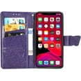 thumbnail image 2 of Compatible with iPhone 11 Wallet Case for Women, Leather Flip Folio with Kickstand Magnetic and Card Holder Protective Case for iPhone 11 Butterfly Purple SD, 2 of 16
