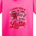 thumbnail image 4 of Inktastic I Love You a Latte Valentines Coffee Love Youth T-Shirt, 4 of 5