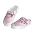 thumbnail image 2 of KLL Not All Those Who Wander Are Lost Pattern Adult Unisex Cozy Slippers,Fuzzy Slip-on Slippers TPR Sole Slippers Comfort Plush Home Footwear for Indoor & Outdoor-35/36, 2 of 7