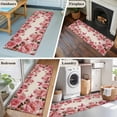 thumbnail image 5 of Pink Roses 2'x6' Runner Rugs for Hallway Kitchen Bedside Non Slip, Spring Floral Elegant Pastoral Butterfly Retro Entryway Rug Runners with Rubber Backing, Long Carpet Runner for Laundry Room, 5 of 8