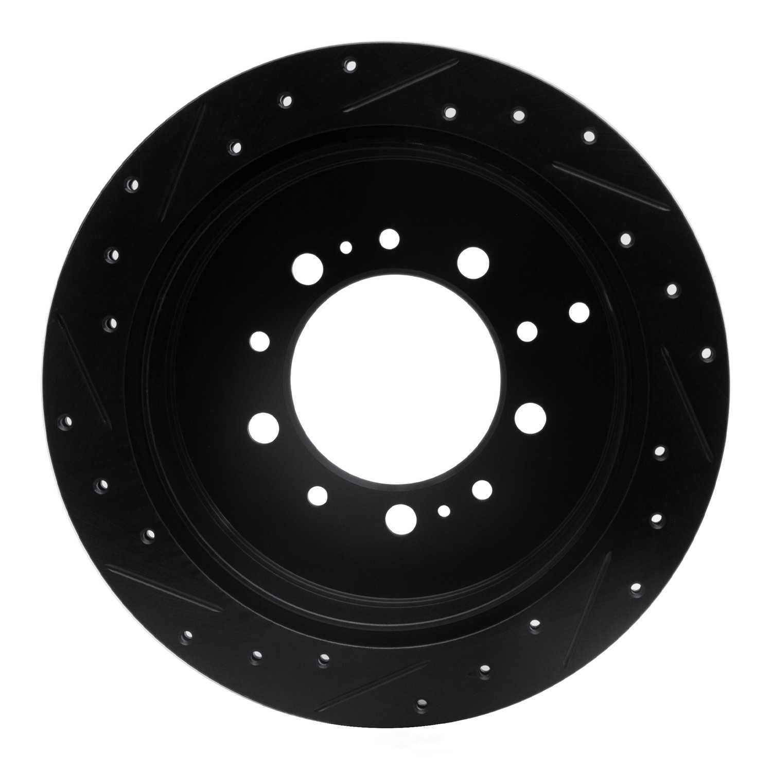 Dynamic Friction Company 633-76137R DFC Brake Rotor - Drilled And Slotted - Black