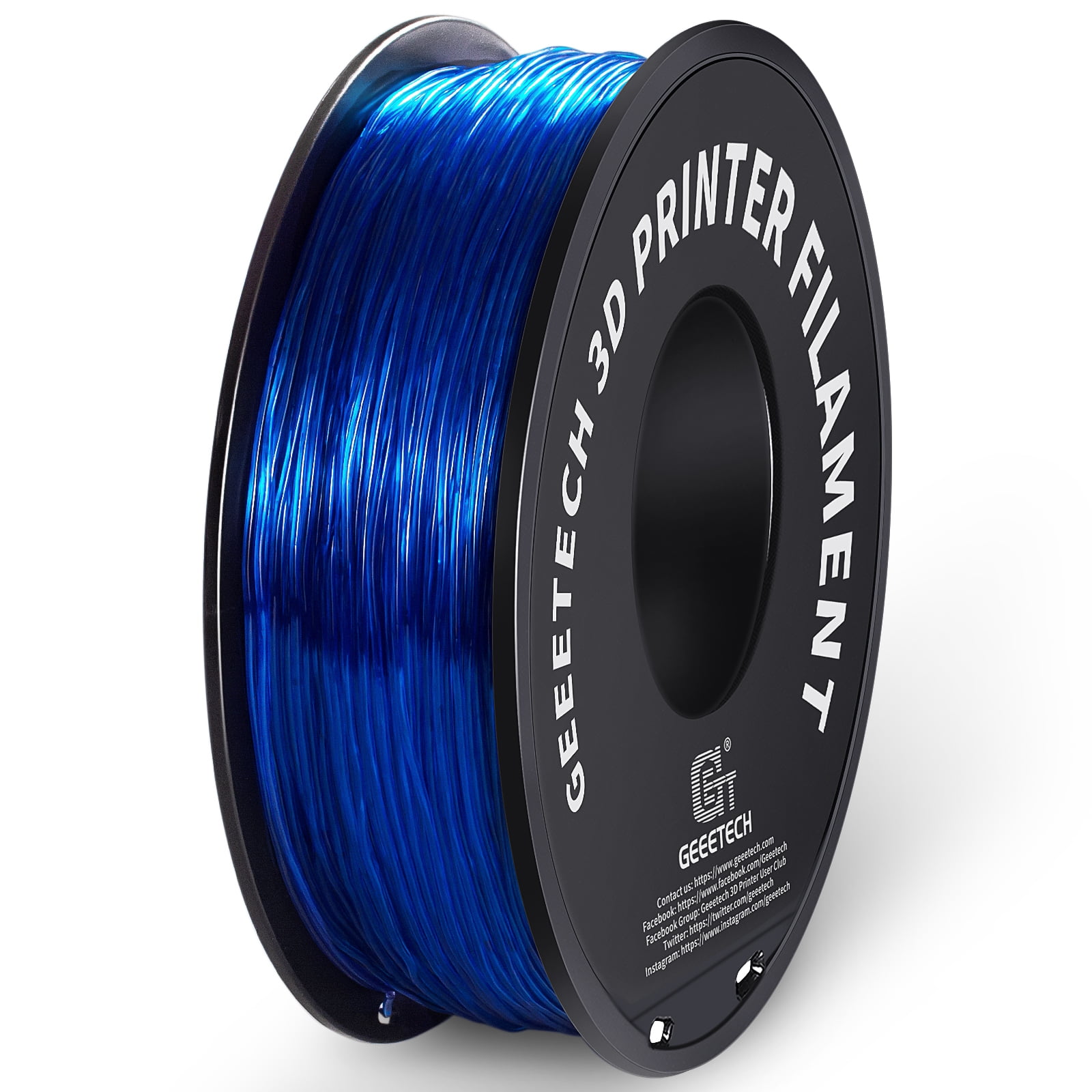 Geeetech TPU 1.75mm Flexible Soft Filament Blue, 10kg Spool (22 lbs.), Dimensional Accuracy +/- 0.03 mm
