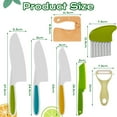 thumbnail image 2 of Jetcloudlive 7 Pzas Cuchillo de Cocina de Madera para Niños, Juego de Cuchillos Seguros de Plástico Incluye Cuchillo Seguro de Madera para Niños, Bordes Dentados Cuchillo de Plástico para Niños Peque, 2 of 11