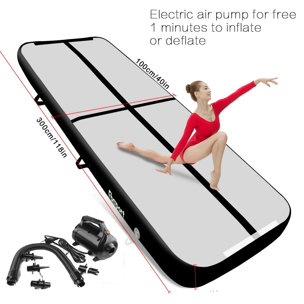 Fbsport Black 10ft/3m*1m*0.1m Inflatable Air Track Tumbling Gymnastic