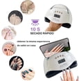 thumbnail image 2 of Lámpara de Uñas, 200W 45 UV LED Lámpara de Uñas para Esmalte de Gel, Secador de Uñas con 4 Ajustes de Temporizador y Pantalla LCD, Lámpara de gel de Curado Portátil más Rápido, 2 of 5
