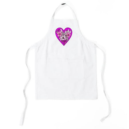 

CafePress - Flowers In Heart - Kids Apron