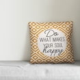 thumbnail image 2 of Creative Products Yellow Do What Makes Your Soul Happy 18x18 Spun Poly Pillow, 2 of 2