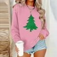 thumbnail image 2 of AherBiu Crewneck Sweatshirt for Women Christmas Tree Graphic Long Sleeve Tops Pullover Oversized Sweatshirts, 2 of 4