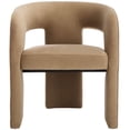 thumbnail image 5 of SAFAVIEH Couture Catharia Contemporary Velvet Solid Dining Armchair, Brown, 5 of 14