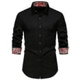 thumbnail image 2 of Men's Business Casual Shirts Long Sleeve,Dress Shirts for Men Designer Casual Button Down Shirts Long Sleeve Mens Dress Shirts Party Shirts Club Shirt, 2 of 9