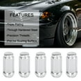 thumbnail image 5 of 5pcs Car Silver Tone M14x2.0 Wheel Tire Lug Nuts Bulge Acorn Cone Seat Closed End 1.9" Long 3/4" Hex, 5 of 6