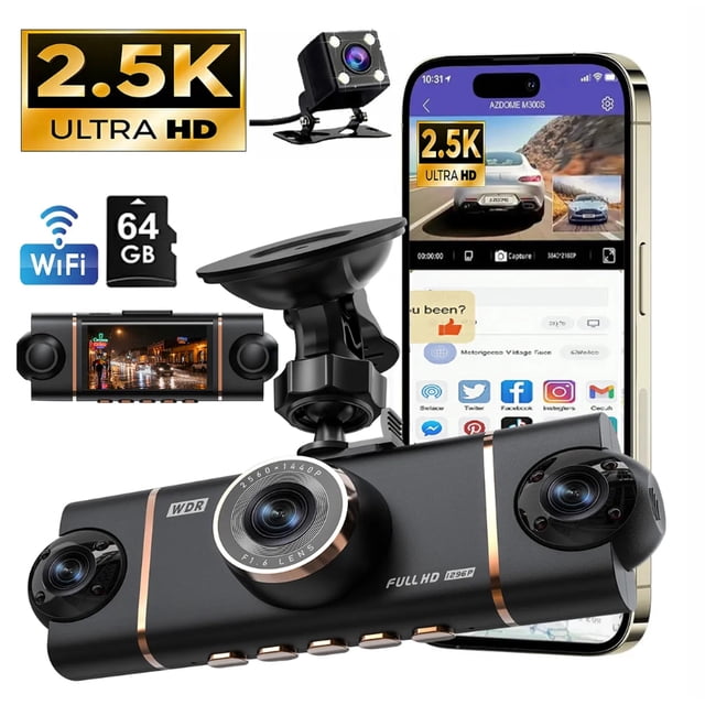 Dashcamera Hd1080p+app+wifi Cámara Para Automovil Accesorio