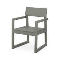 POLYWOOD EDGE Dining Arm Chair in Slate Grey