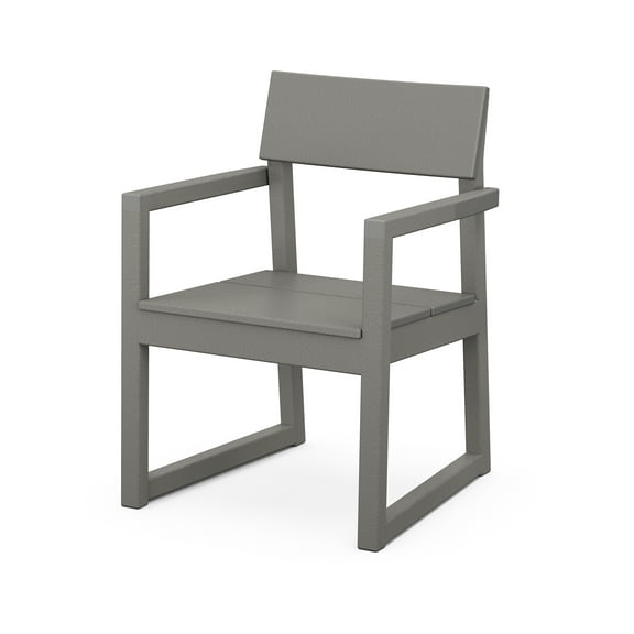 POLYWOOD EDGE Dining Arm Chair in Slate Grey
