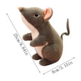thumbnail image 2 of Rat Stuffed Animal, 9.8" Mouse Plush , Soft Spooky Figurine for Halloween Decorations Outdoor, Gifts, Prank Toys & Haunted-House Props White, 2 of 5