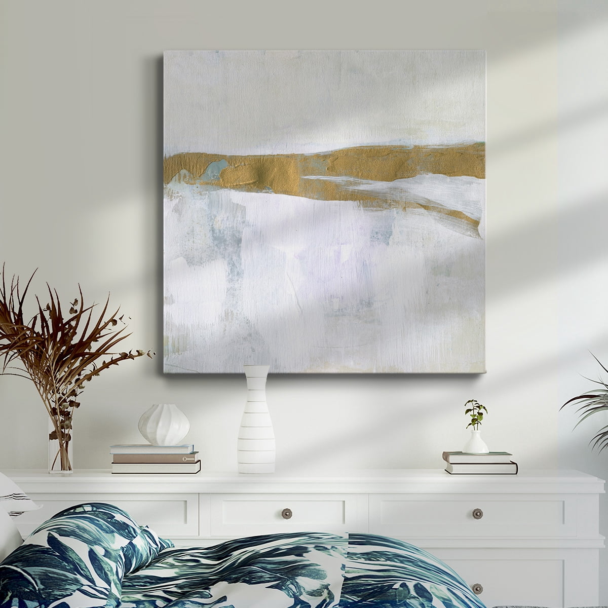 Wexford Home Gold Ribbon Horizon II-Premium Gallery Wrapped Canvas, 10" x 10" - Ready to Hang