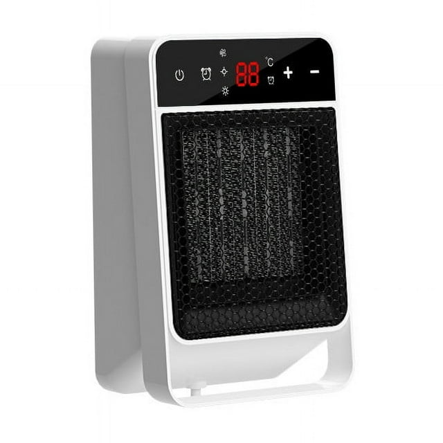 EGNMCR Radiateur Mural 1800W avec Télécommande, Affichage LED, Petit Radiateur Électrique à Brancher avec Thermostat Réglable et Minuterie pour VR et Bureau à Domicile, Salle de Bain, Intérieur Warm air blower