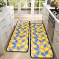 thumbnail image 4 of Kitchen Rugs Sets Of 2,Yellow Lemon Fruit Leaves Pink Pattern Anti Fatigue Kitchen Mat Rugs Non Slip Washable,Decorative Kitchen Floor Mats for Kitchen,Sink,Laundry,17"x47"+17"x47", 4 of 5