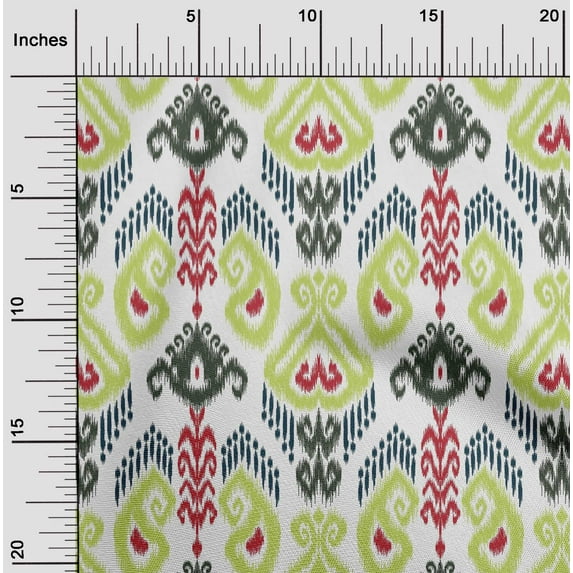 oneOone Georgette Viscose Fabric Swirl & Paisley Ikat Fabric Prints By Yard 42 Inch Wide