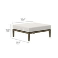 thumbnail image 3 of Northlake Outdoor Patio Teak Ottoman in Weathered Gray White, 3 of 9