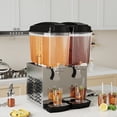 thumbnail image 4 of 36L 2-Tank Commercial Cold Beverage Dispenser – 380W Stainless Steel Juice Machine – Thermostat Control, Refrigerated Water and Drink Dispenser – Perfect for Restaurants, Bars, Cafes, Parties, 4 of 8