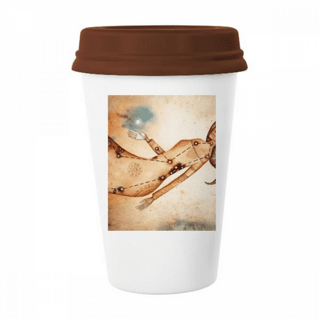 

September August Virgo Constellation Zodiac Mug Coffee Drinking Glass Pottery Cerac Cup Lid