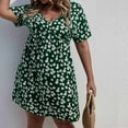 thumbnail image 2 of Vestido de Manga Corta para las Mujeres Impreso Cuello en V Vestido de Verano de Primavera, Vestido de Verano para las Mujeres, 2 of 6