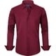 thumbnail image 1 of J.VER Camisas de vestir para hombre, camisa formal de manga larga, elástica, sin arrugas, informal, con botones, 1 of 4