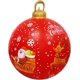 thumbnail image 2 of Venta de bolas inflables de Navidad, 60 cm, grandes, para exteriores, de PVC, para Navidad, inflables gigantes, reutilizables, muñecos de nieve de Papá Noel, para decoración de jardín y patio de Navid, 2 of 5
