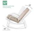 thumbnail image 3 of Patio Furniture Rocking Chairs Metal Outdoor Chair White, 3 of 6