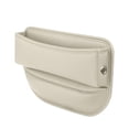 thumbnail image 4 of Organizador de relleno para asiento de coche con orificios de carga reservados, caja de almacenamiento frontal de cuero PU Beige, 4 of 9